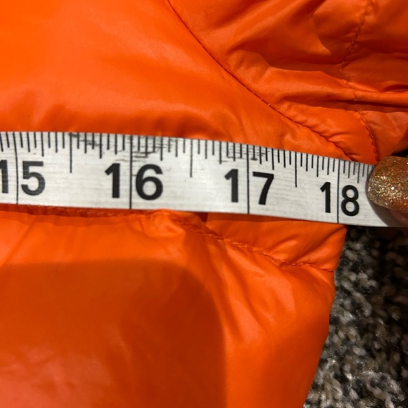 BCBGeneration women’s fitted down filled orange puffer coat size small - Picture 8 of 9